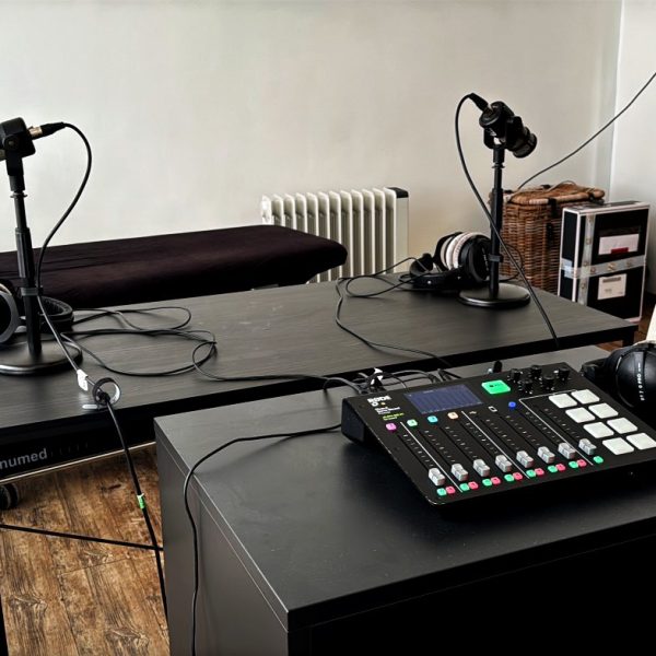 Audio podcastopnames op locatie